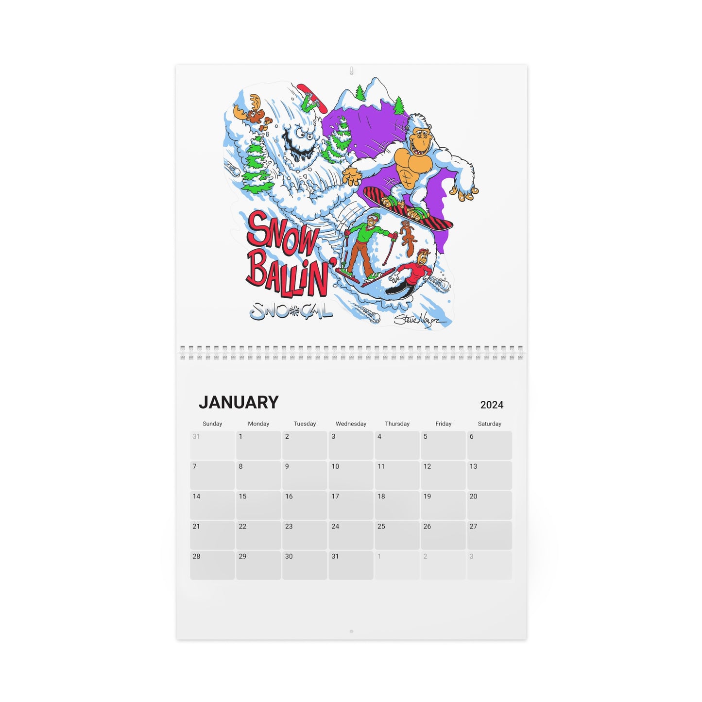 steve nazar snow calendar