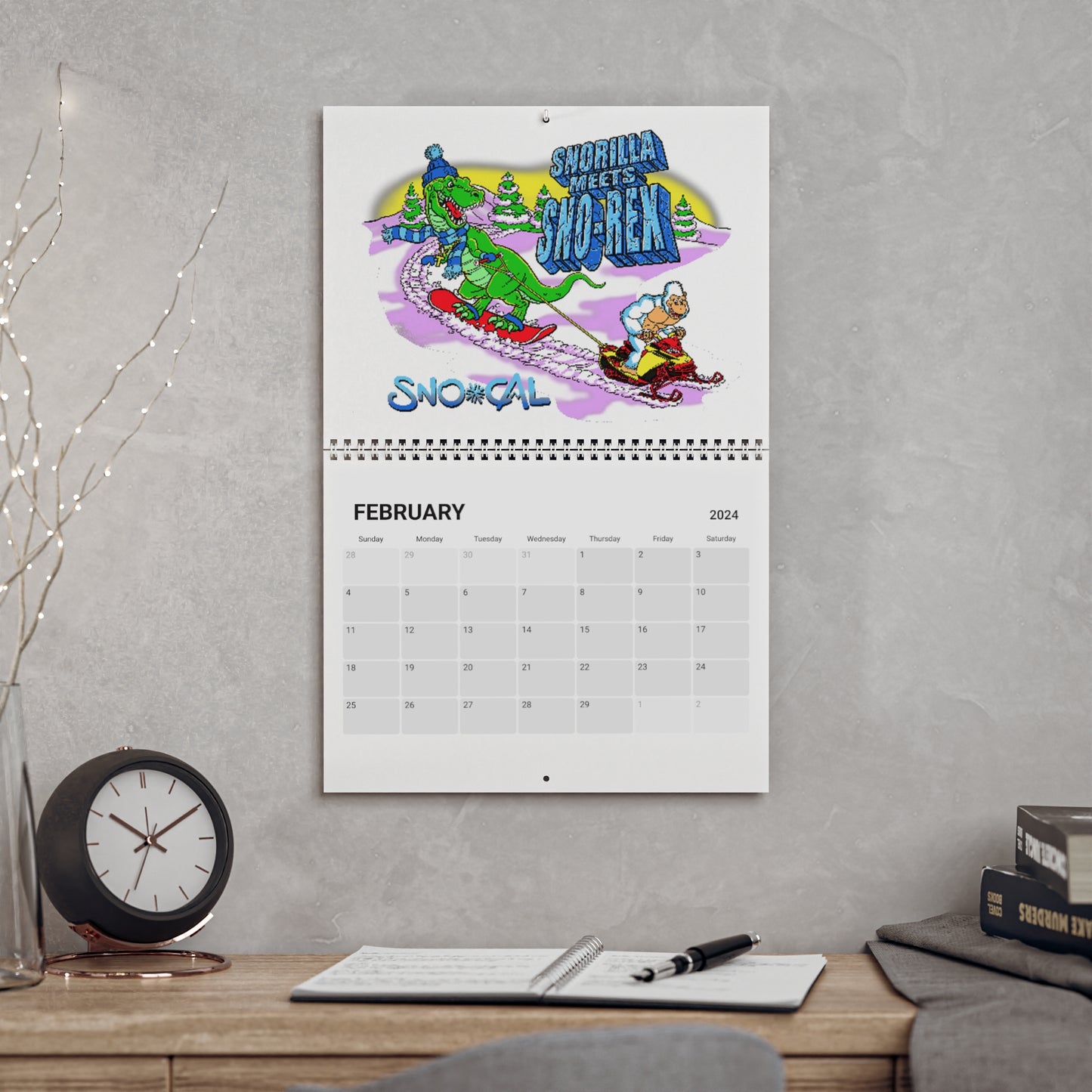 fun snowboard calendar