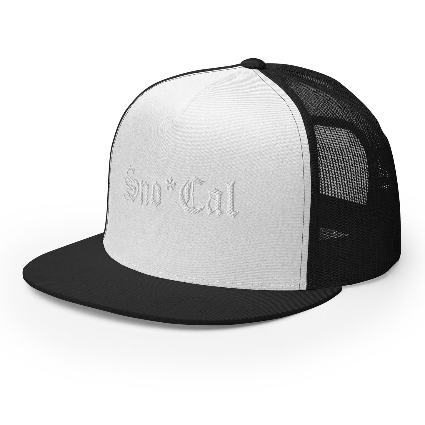 Sno*Cal Trucker Hat with Old English lettering