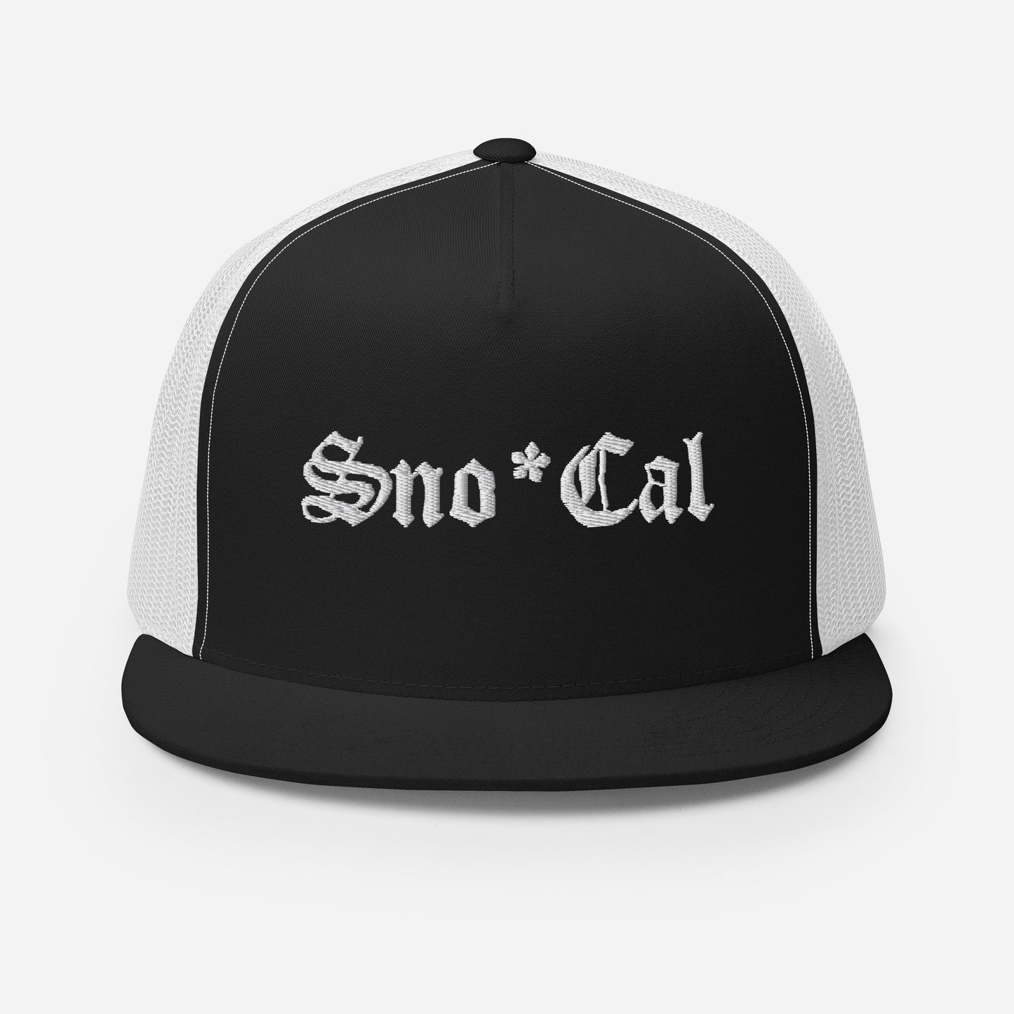 Sno*Cal Trucker Hat with Old English lettering