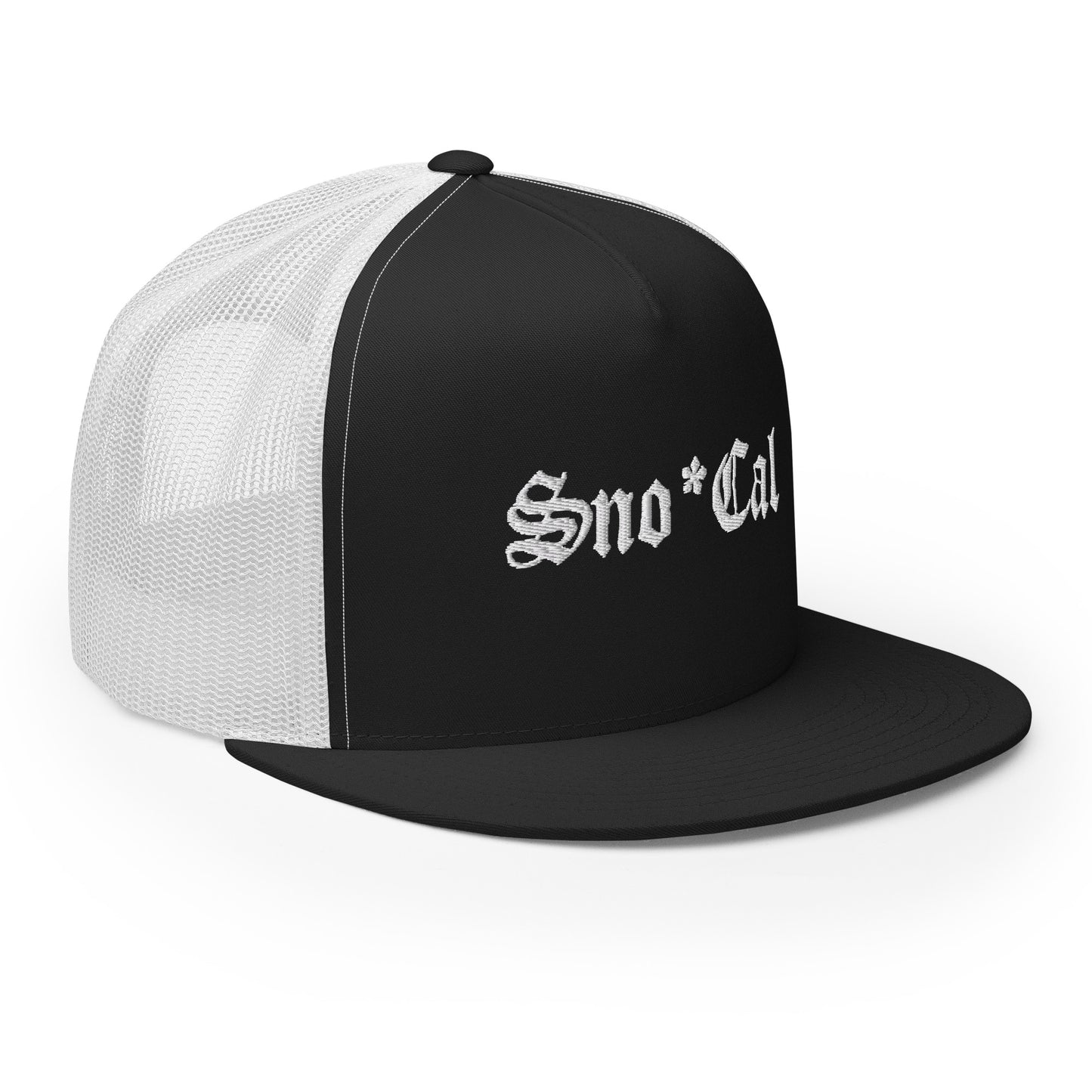 Sno*Cal Trucker Hat with Old English lettering