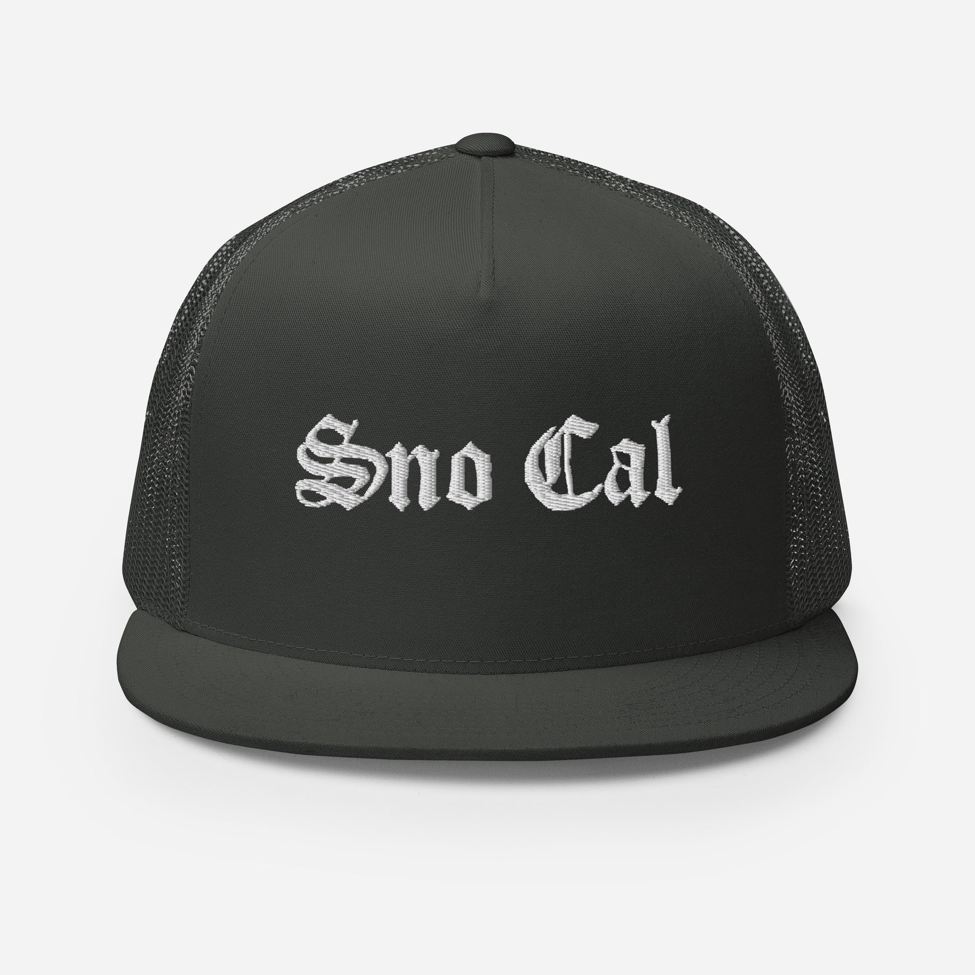 Sno Cal Old English Trucker Cap dark gray