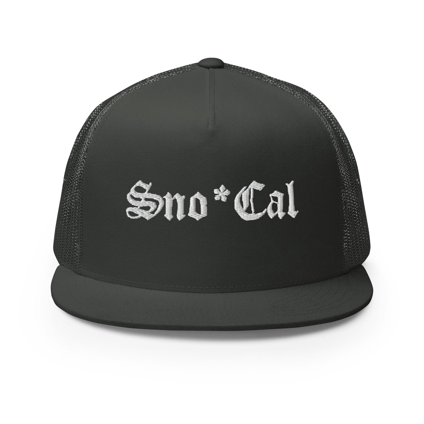 Sno*Cal Trucker Hat with Old English lettering