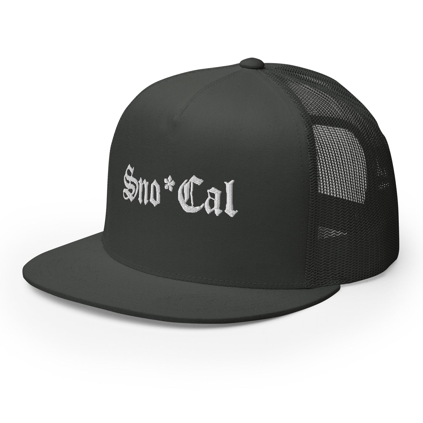 Sno*Cal Trucker Hat with Old English lettering