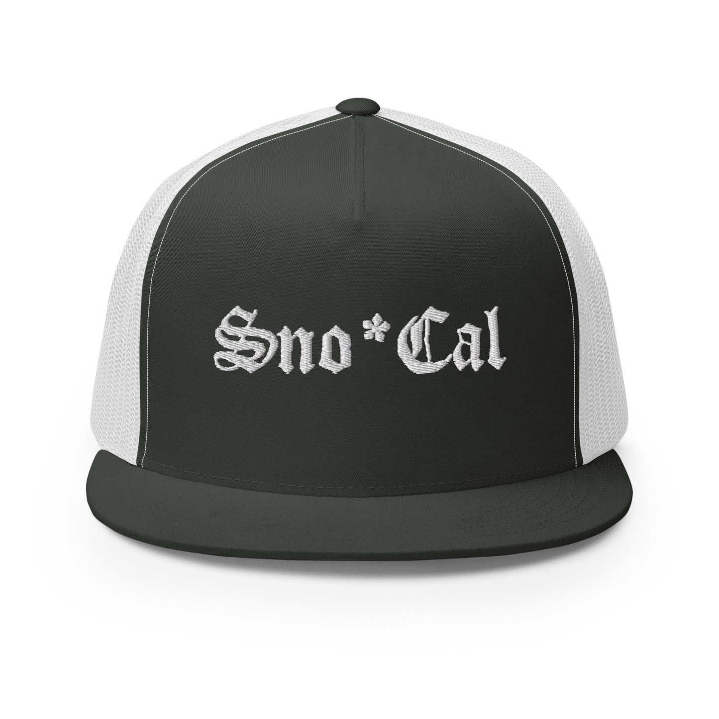Sno*Cal Trucker Hat with Old English lettering