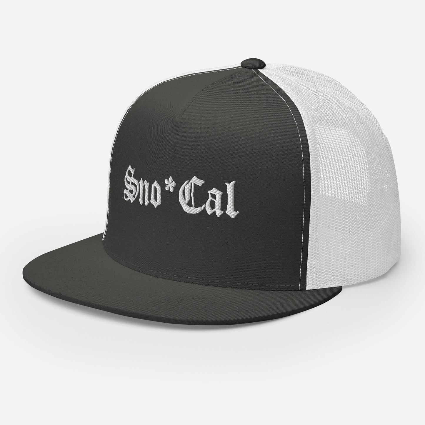 Sno*Cal Trucker Hat with Old English lettering