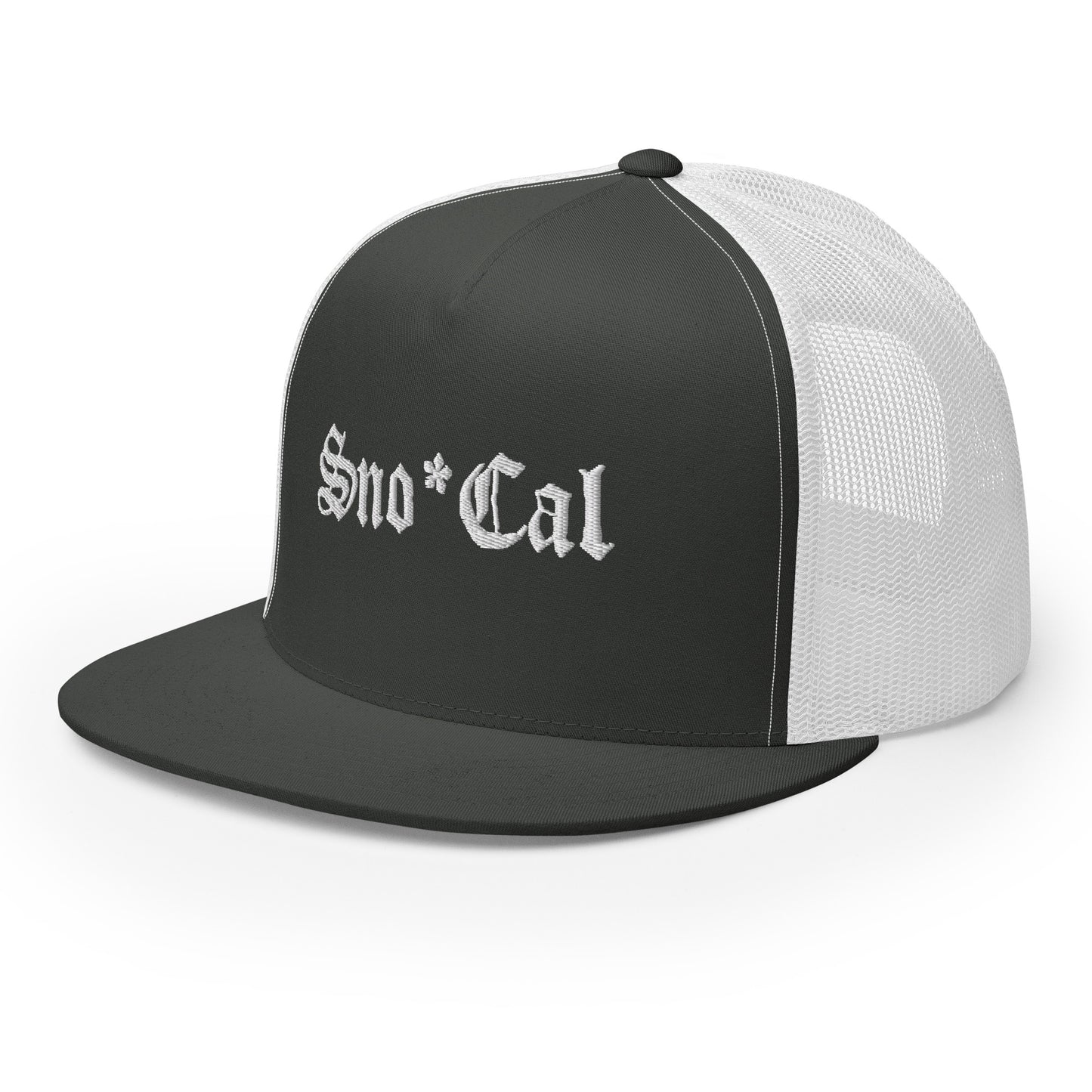 Sno*Cal Trucker Hat with Old English lettering