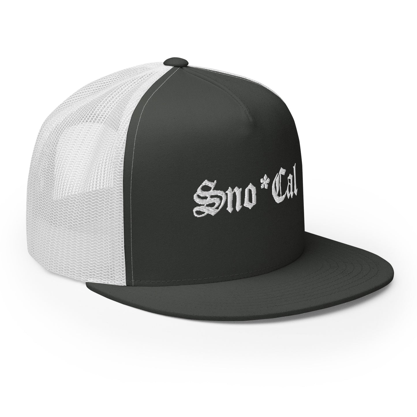 Sno*Cal Trucker Hat with Old English lettering