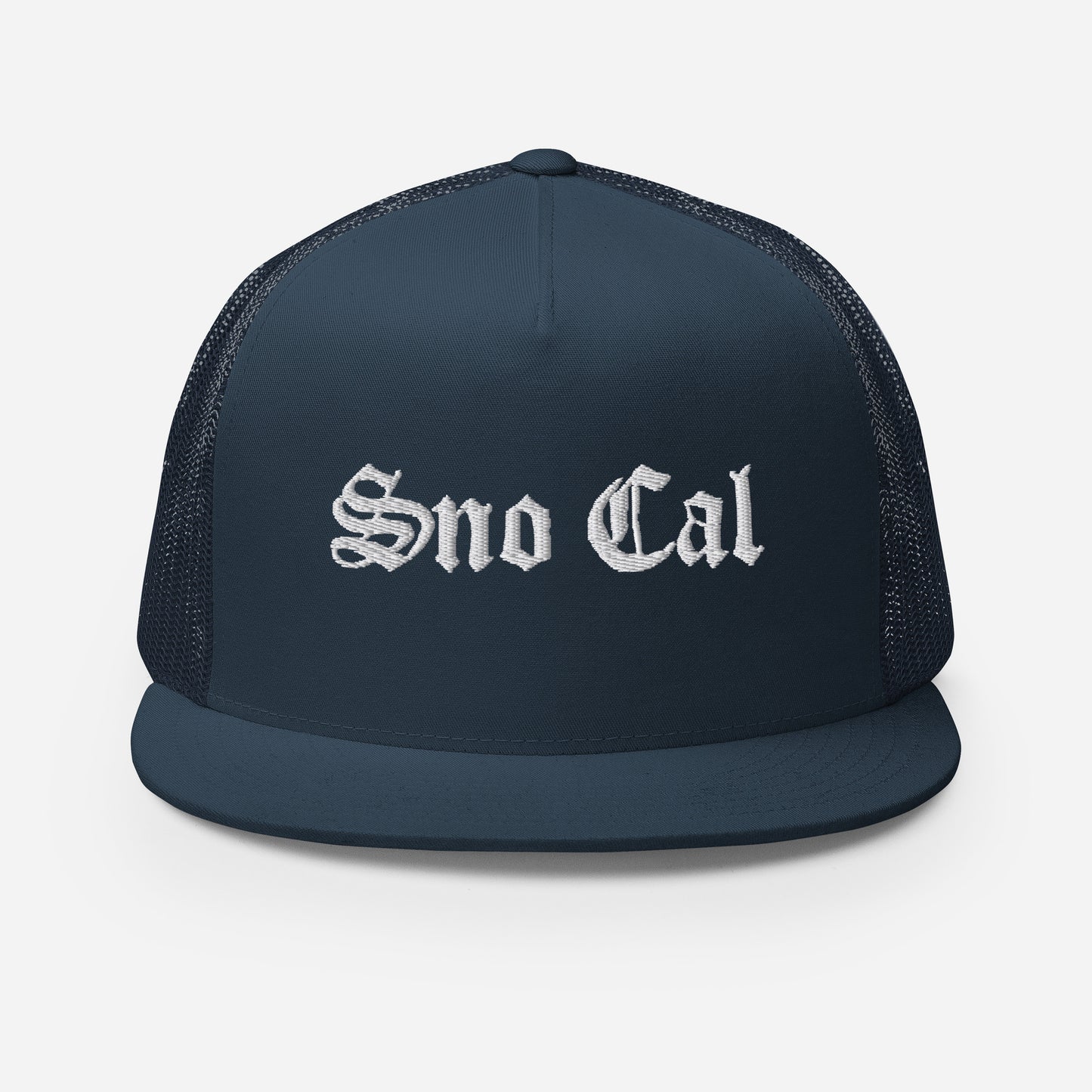 Sno Cal Old English Trucker Cap navy blue
