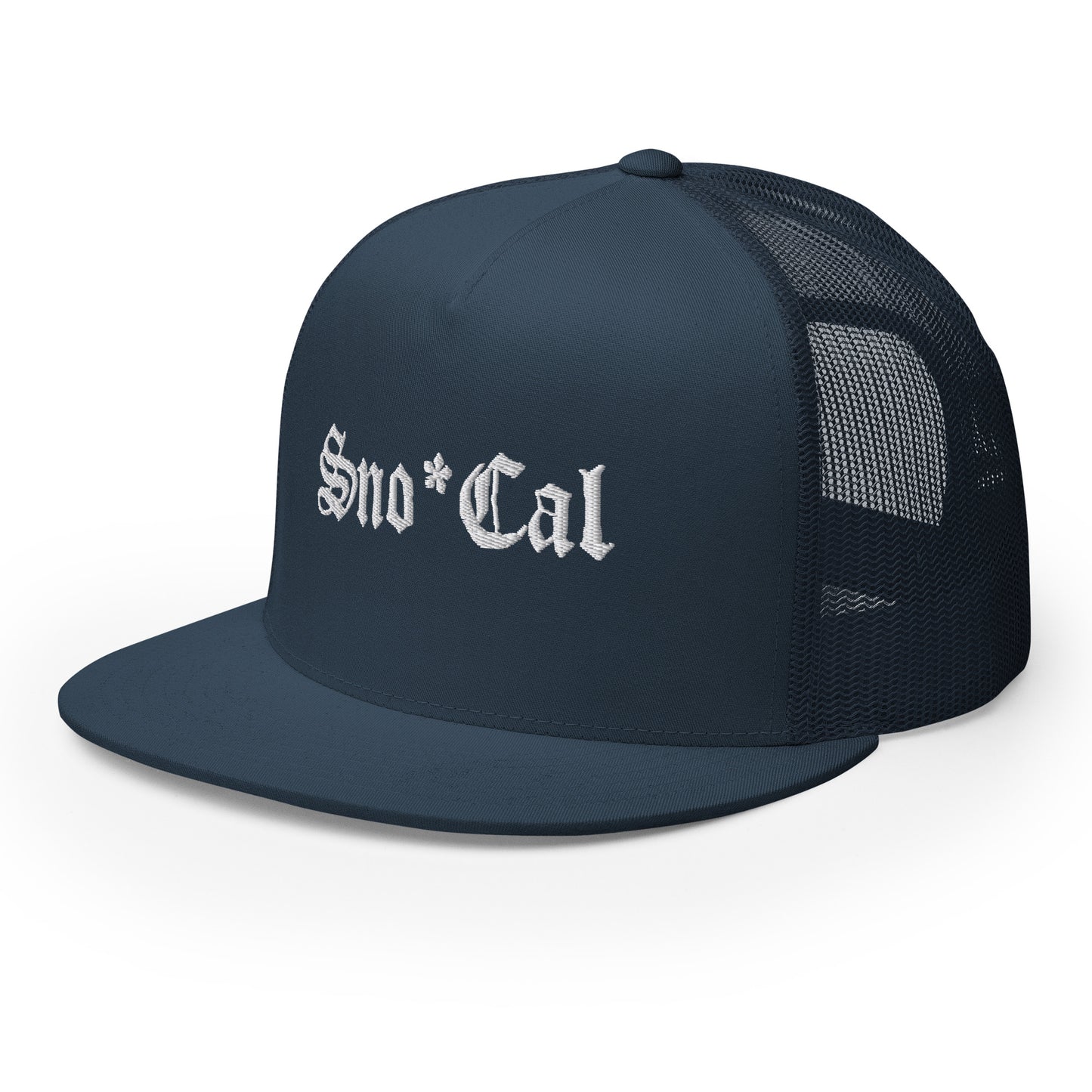 Sno*Cal Trucker Hat with Old English lettering