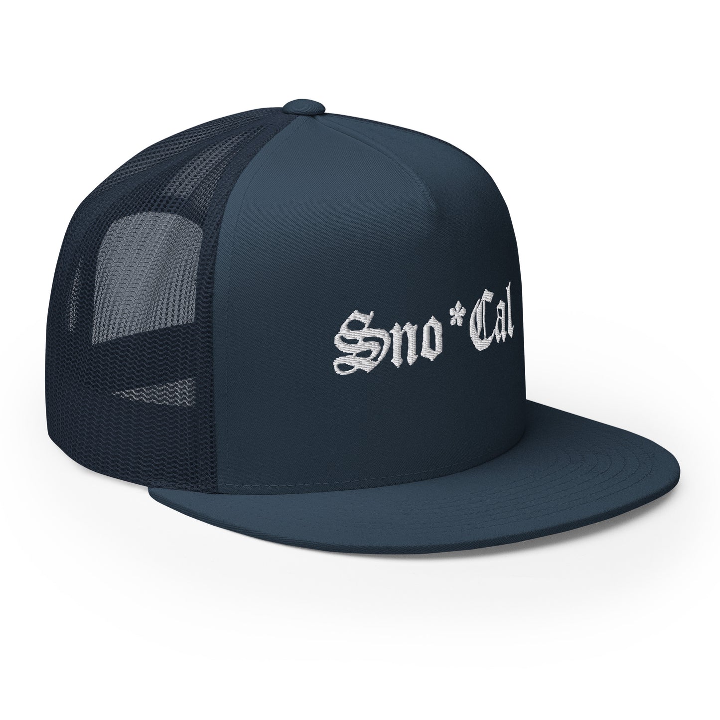 Sno*Cal Trucker Hat with Old English lettering
