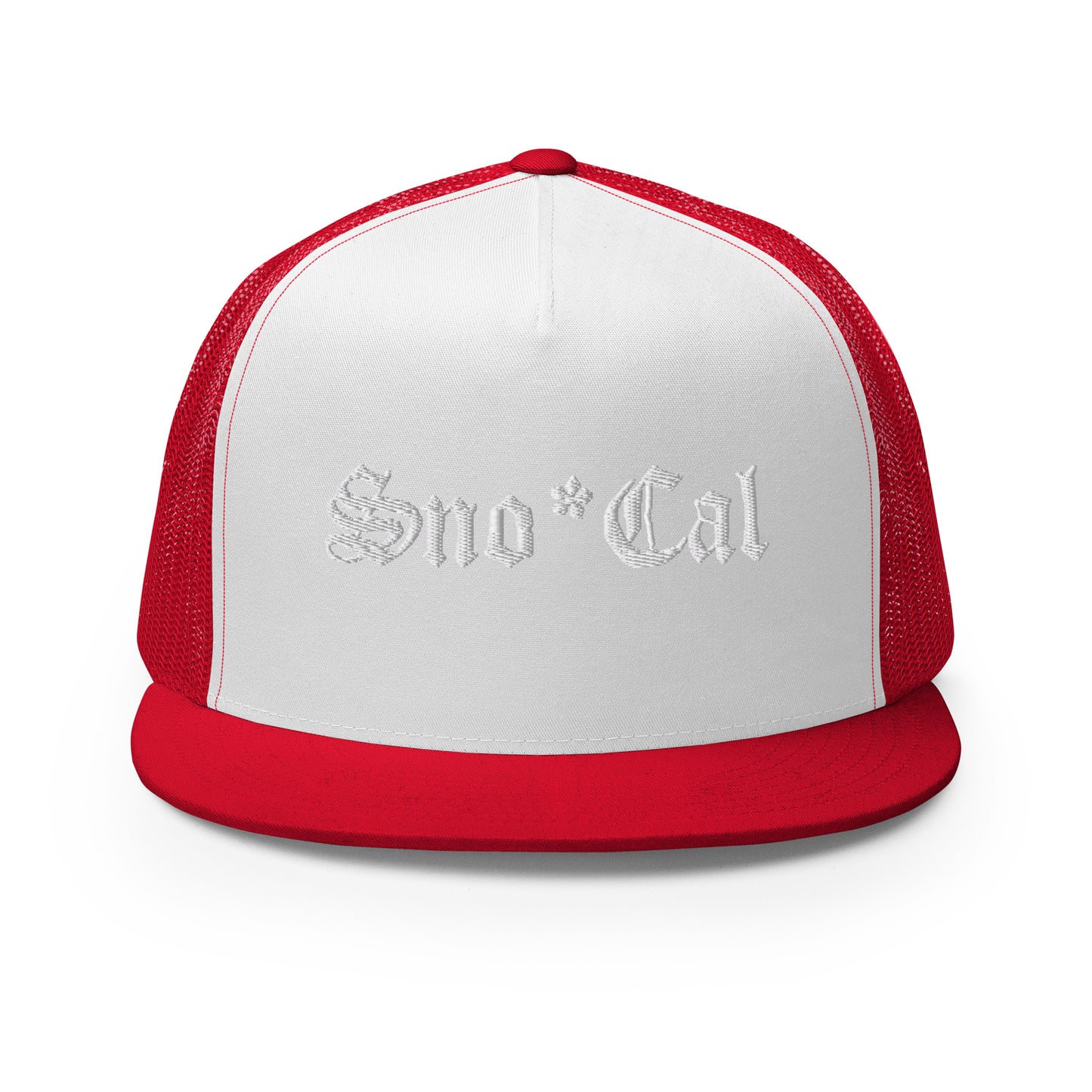 Sno*Cal Trucker Hat with Old English lettering