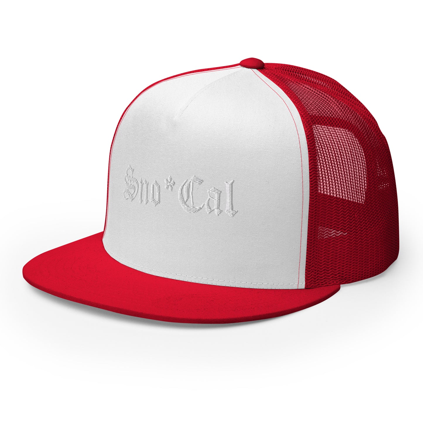 Sno*Cal Trucker Hat with Old English lettering