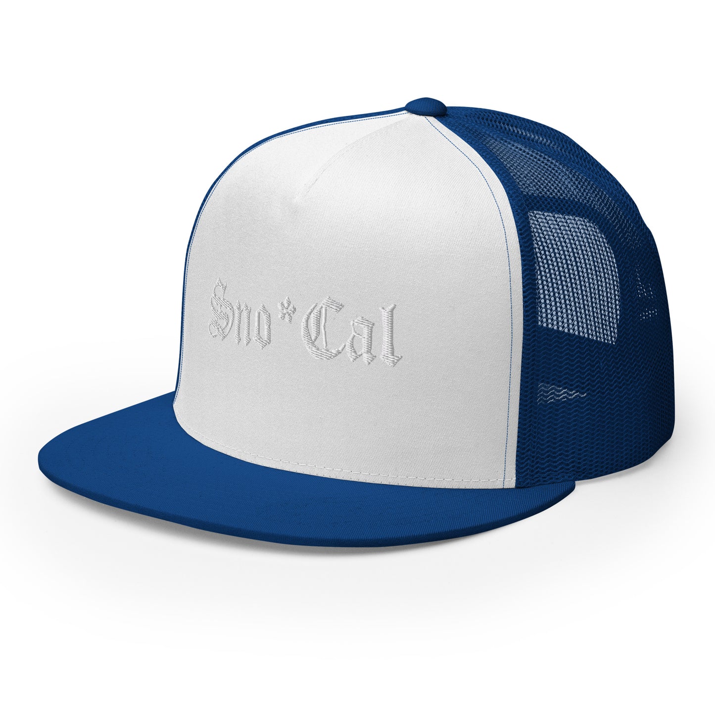 Sno*Cal Trucker Hat with Old English lettering
