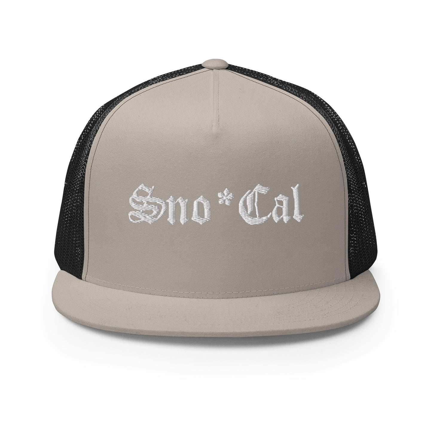 Sno*Cal Trucker Hat with Old English lettering