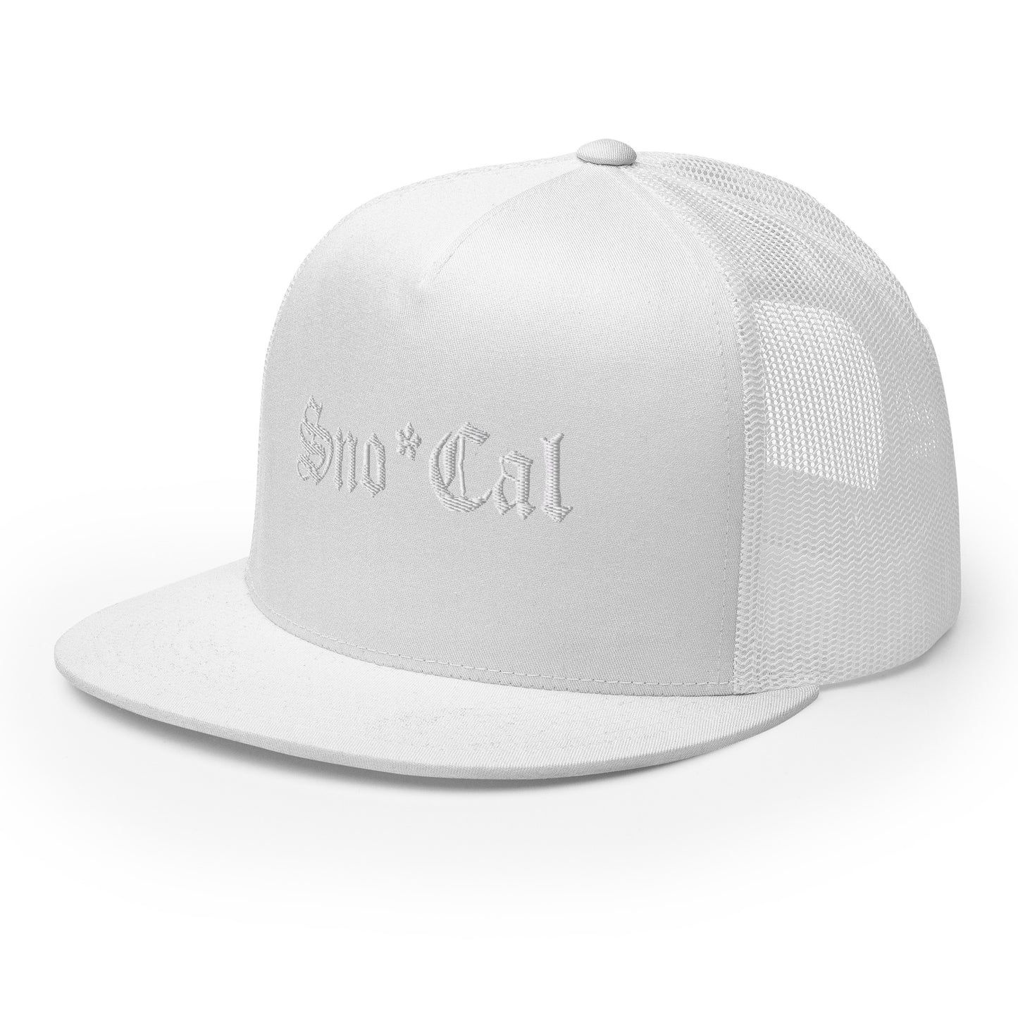Sno*Cal Trucker Hat with Old English lettering