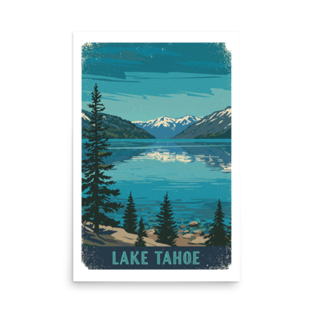 Lake Tahoe Vintage Poster