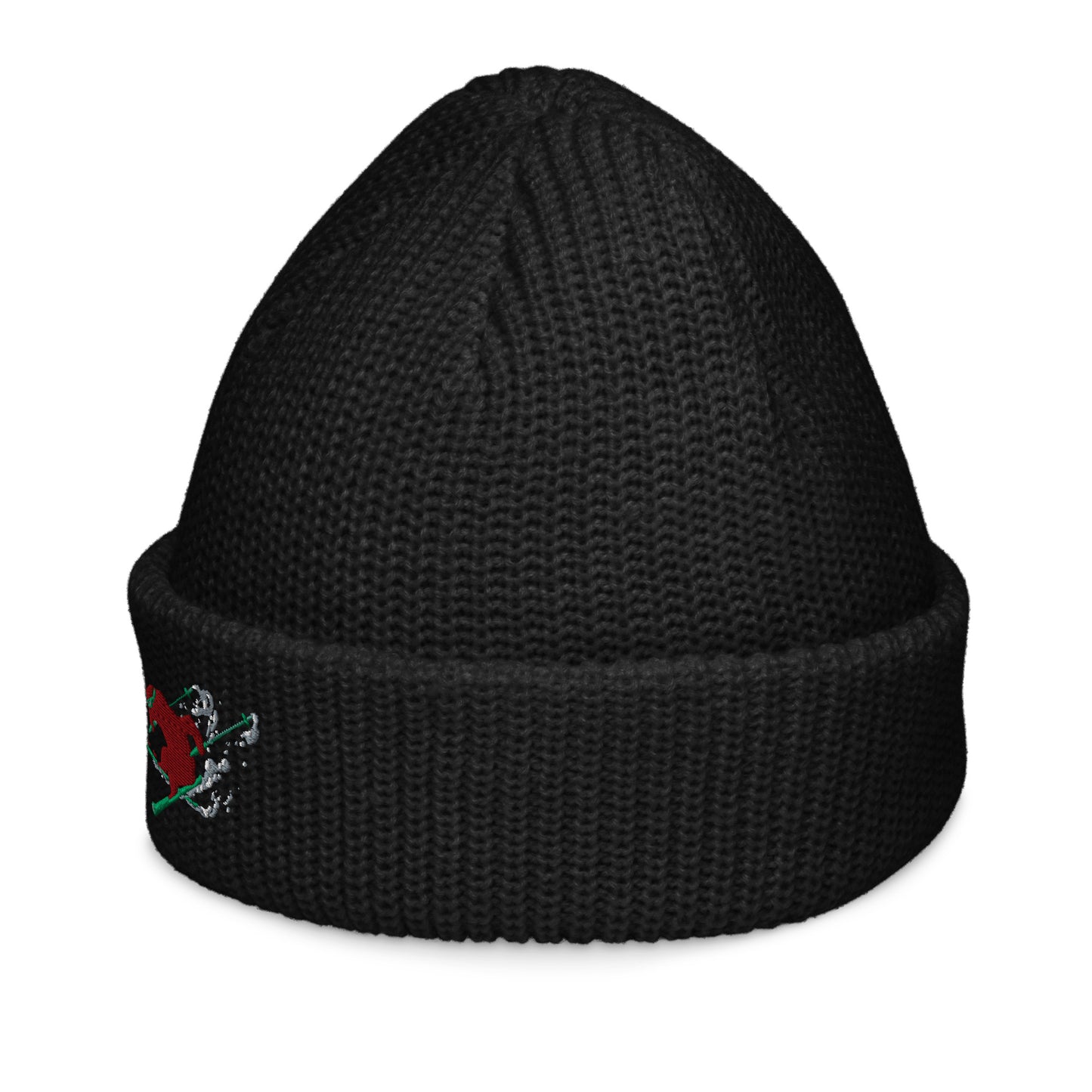 Skiing bear beanie