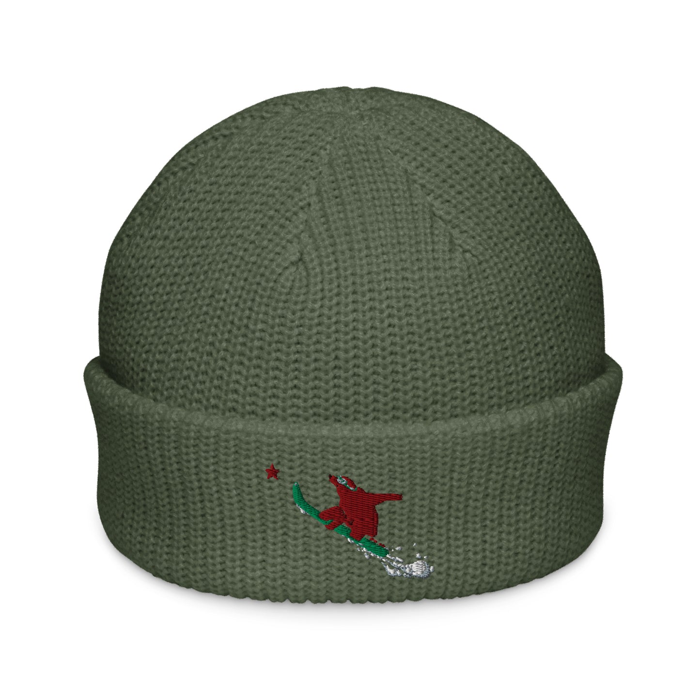 Green Snowboard Beanie