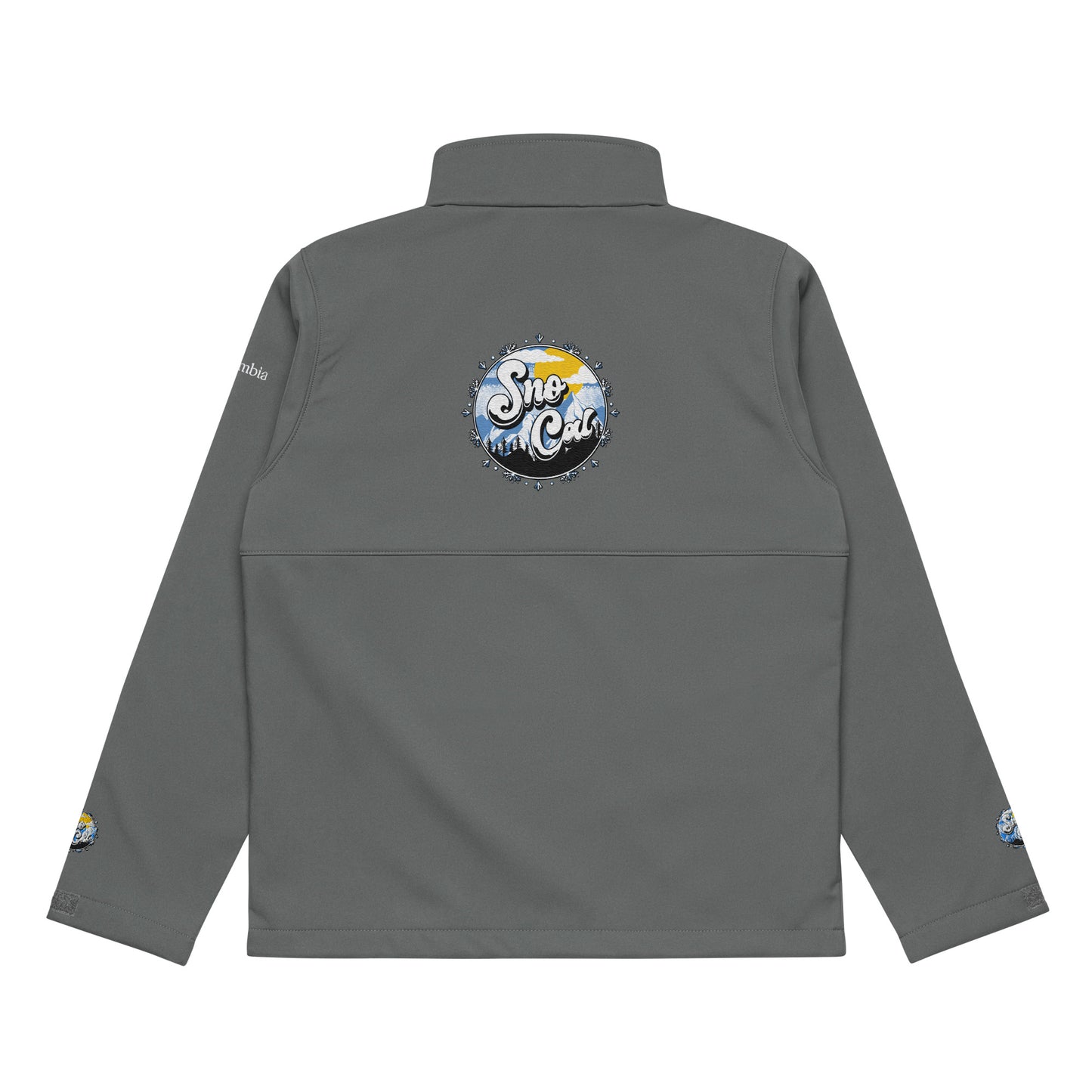 Gray Columbia softshell snow jacket