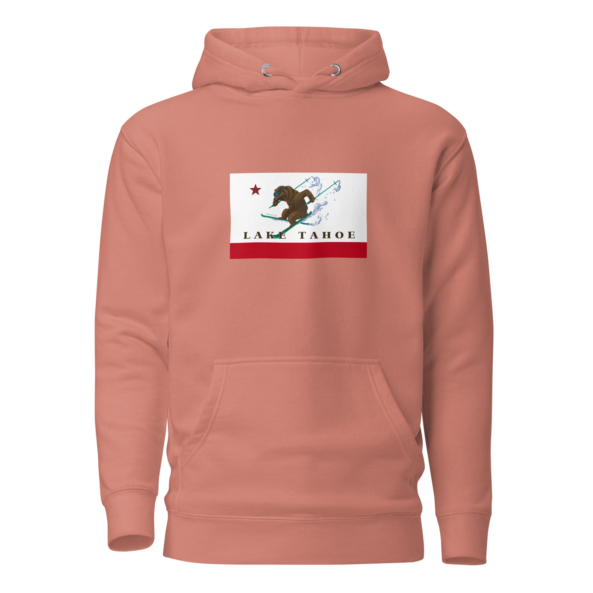 Rose Pink Lake Tahoe Ski Hoodie
