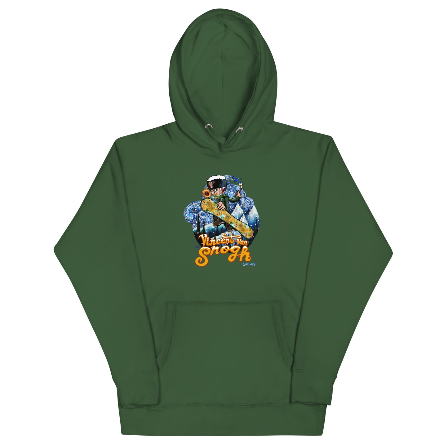 Green van Gogh Sunflowers Hoodie