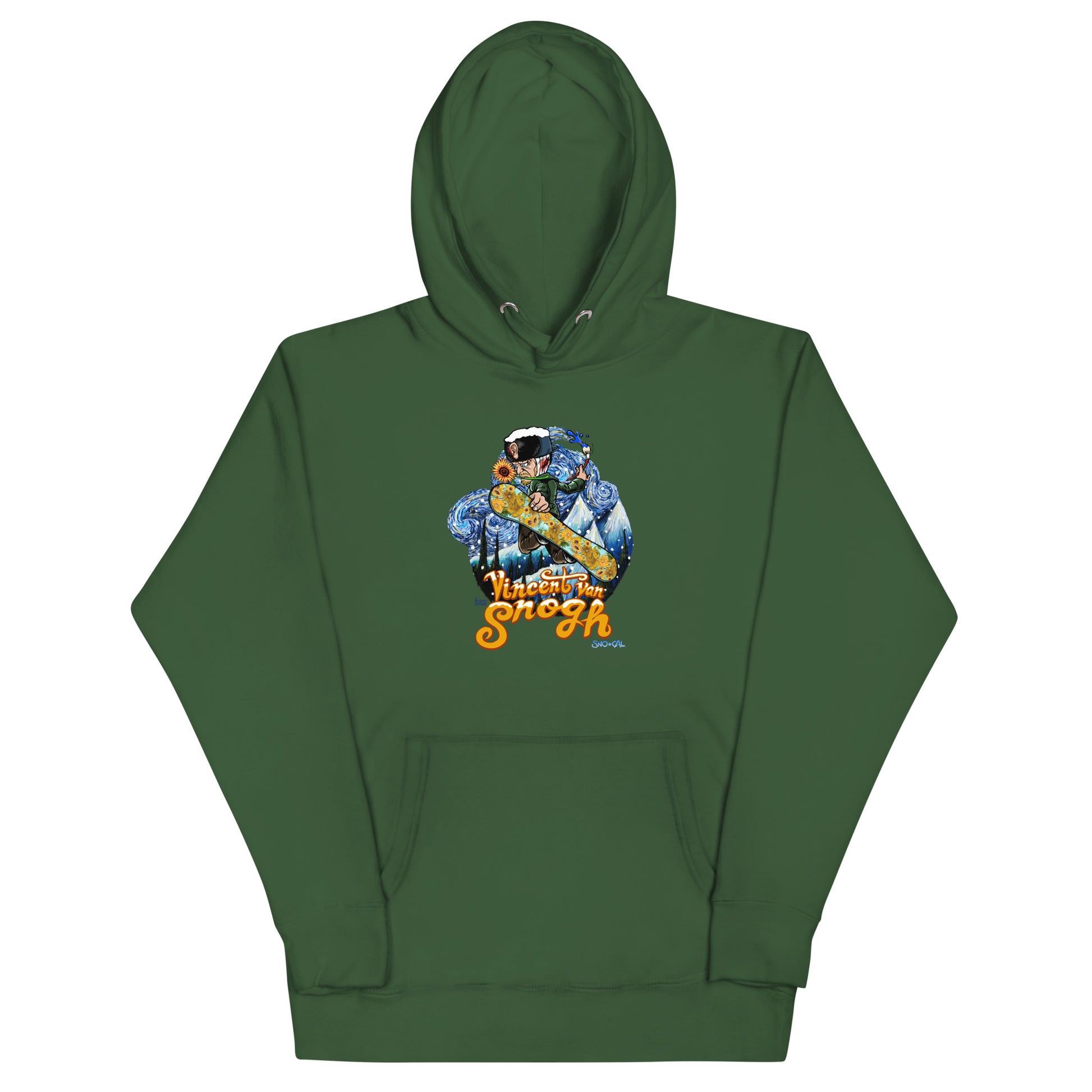 Green van Gogh Sunflowers Hoodie