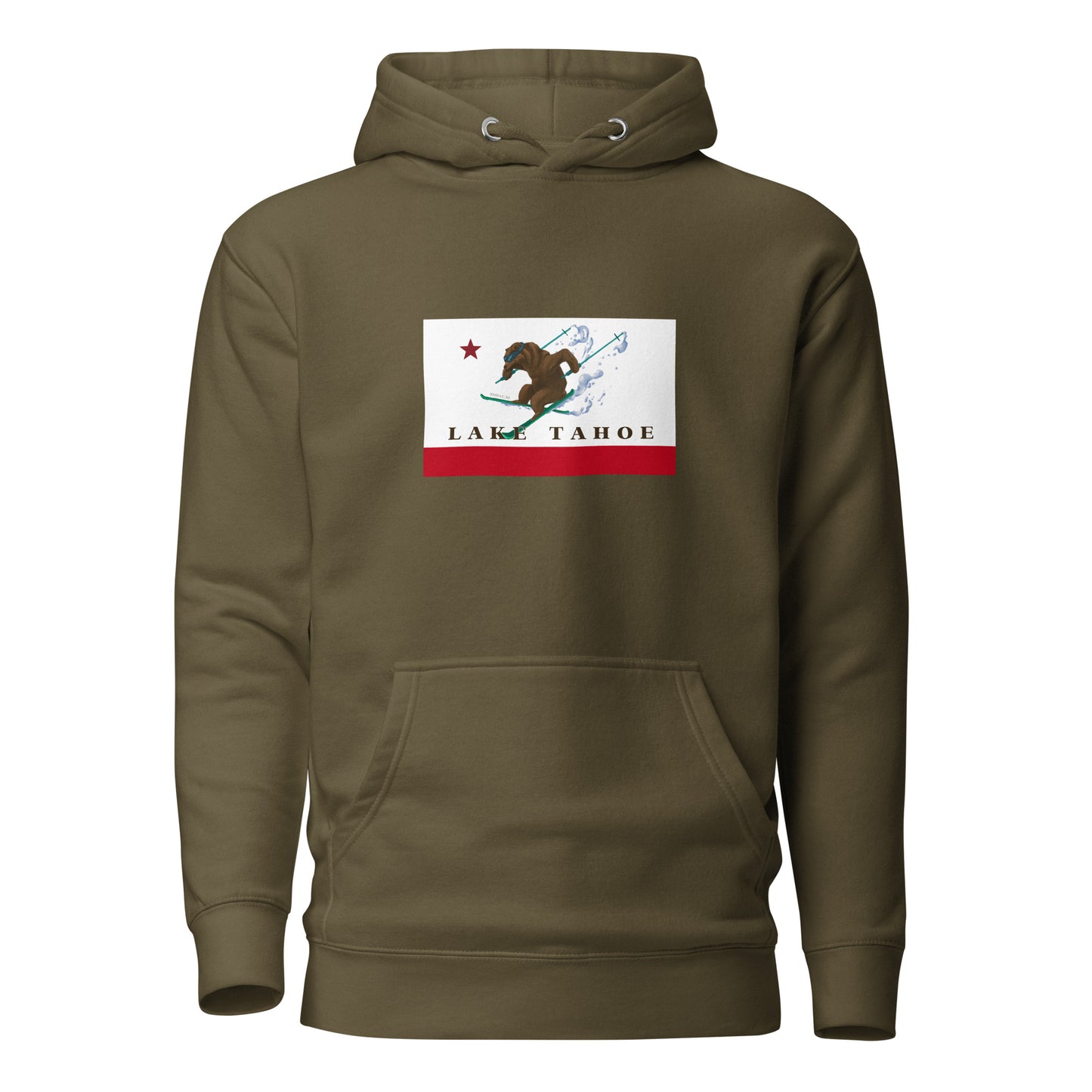 Military Green Lake Tahoe Ski Hoodie