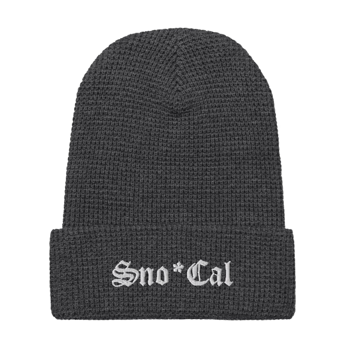 Sno Cal waffle beanie charcoal gray
