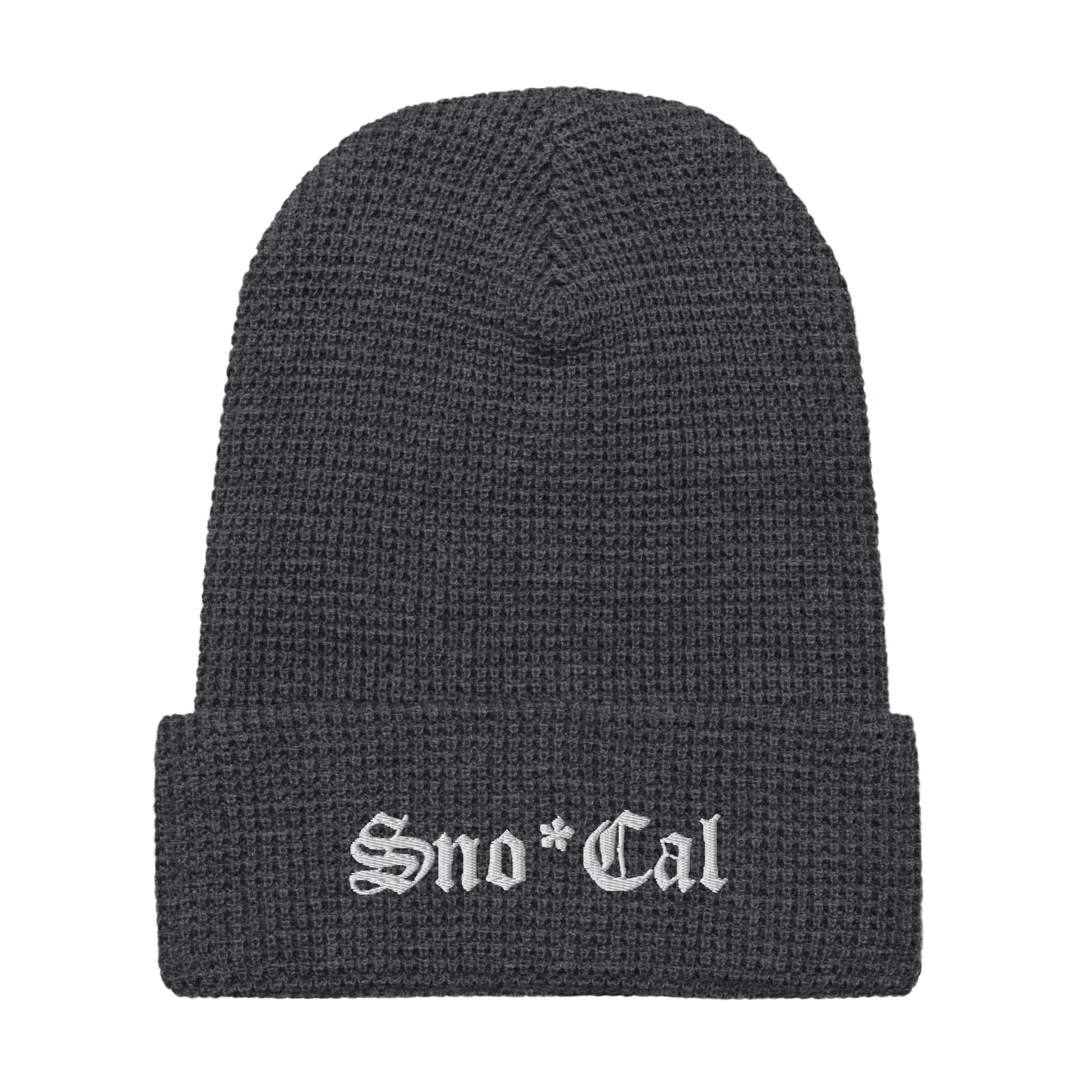 Sno Cal waffle beanie charcoal gray