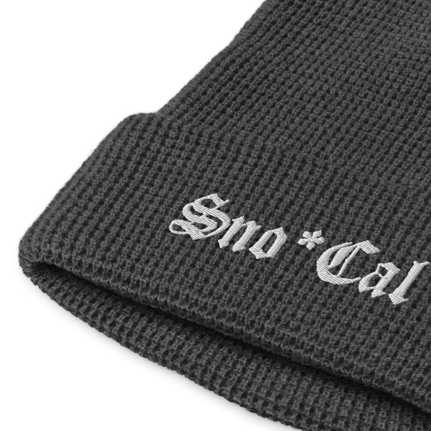 Sno Cal waffle beanie gray