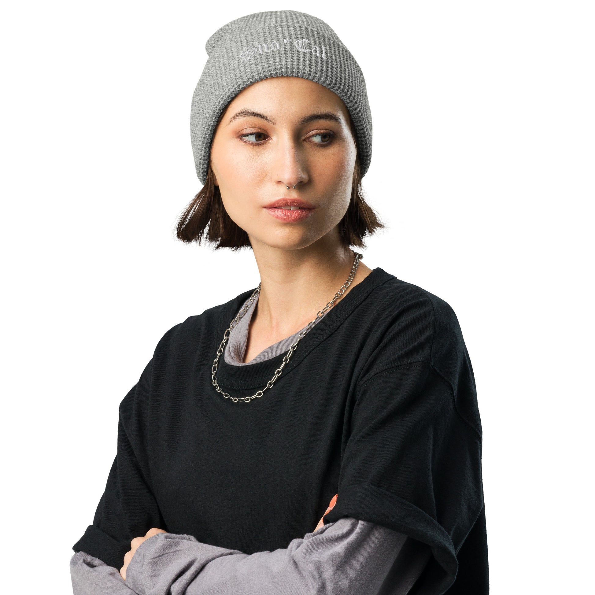 Sno Cal waffle beanie grey