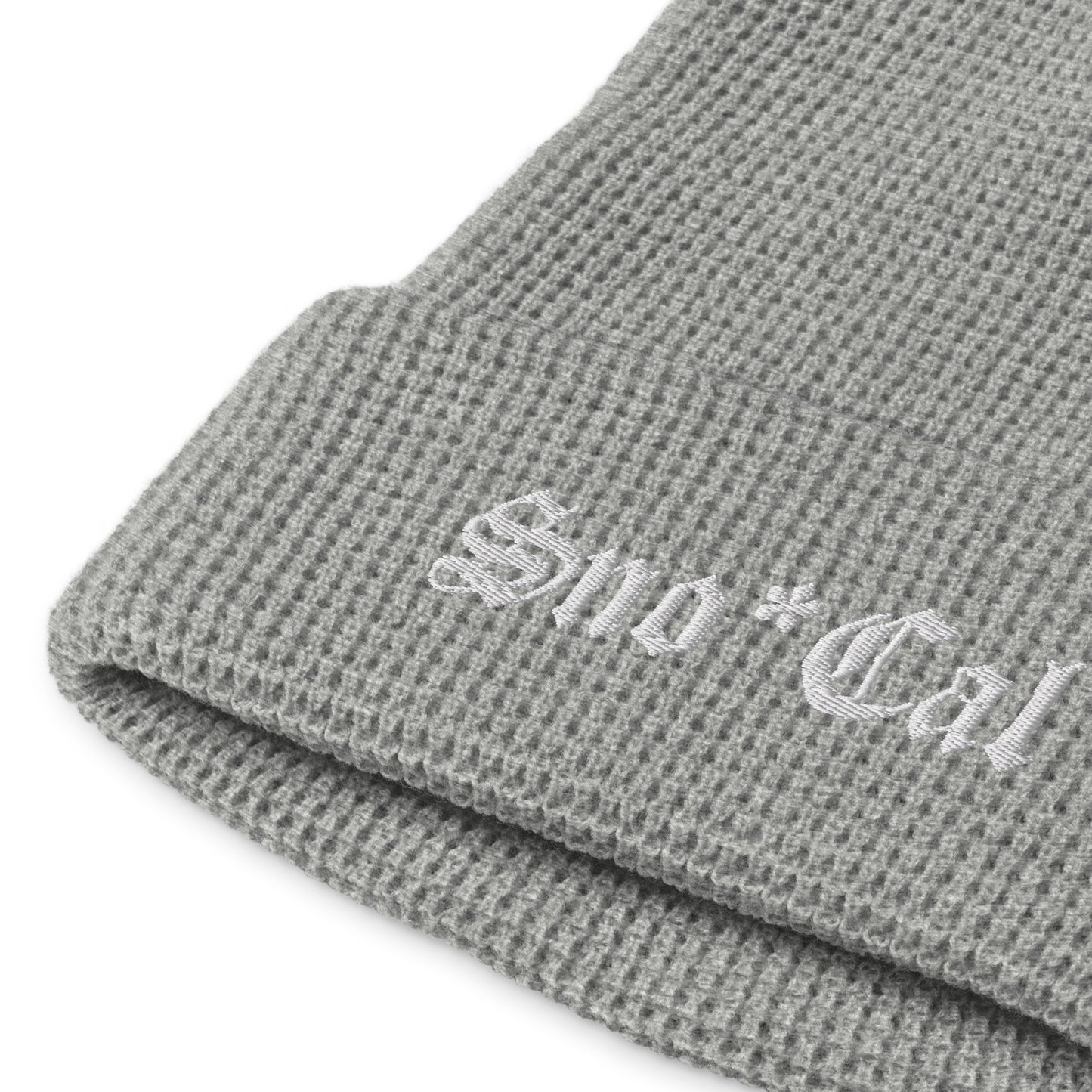 Sno Cal waffle beanie heather gray