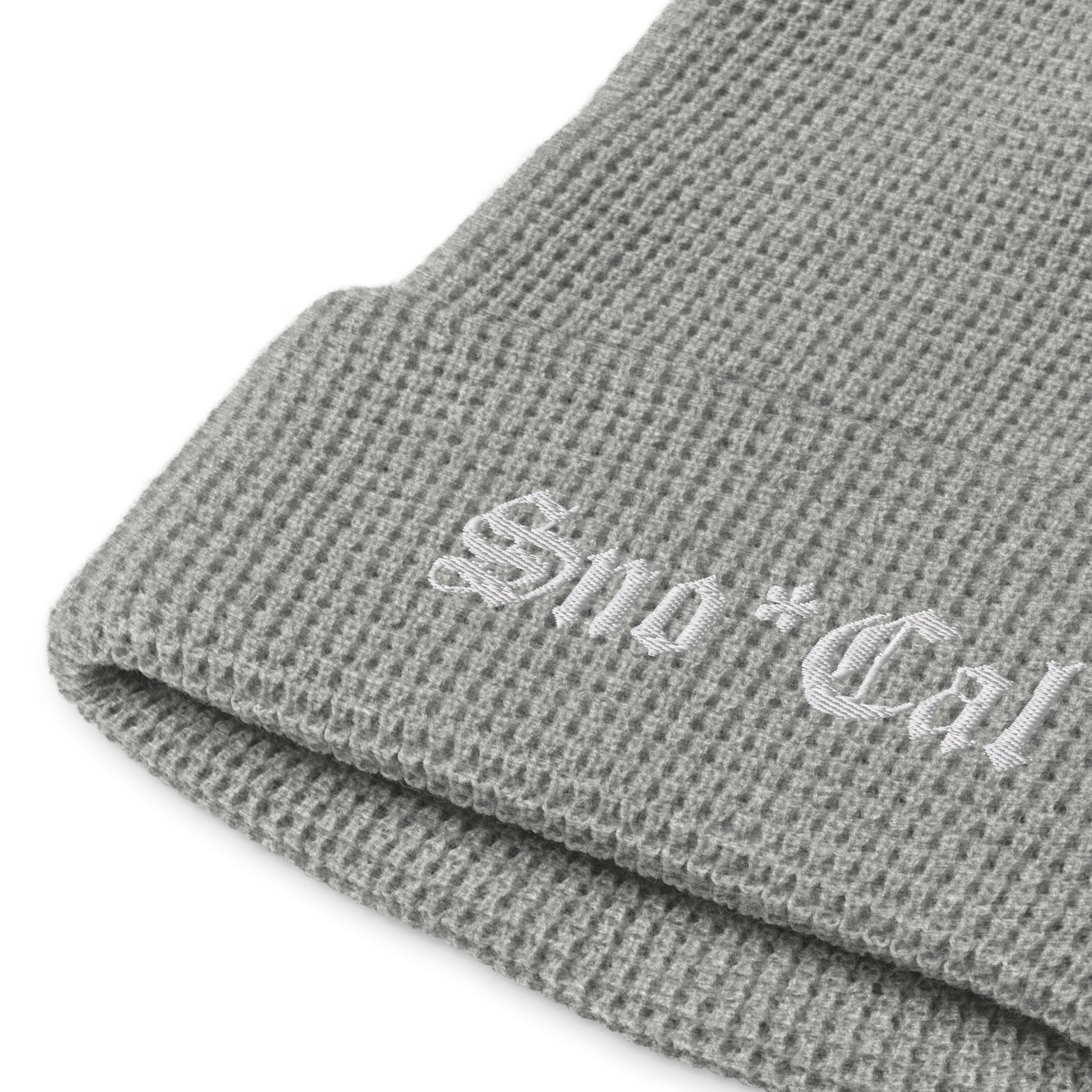 Sno Cal waffle beanie heather gray