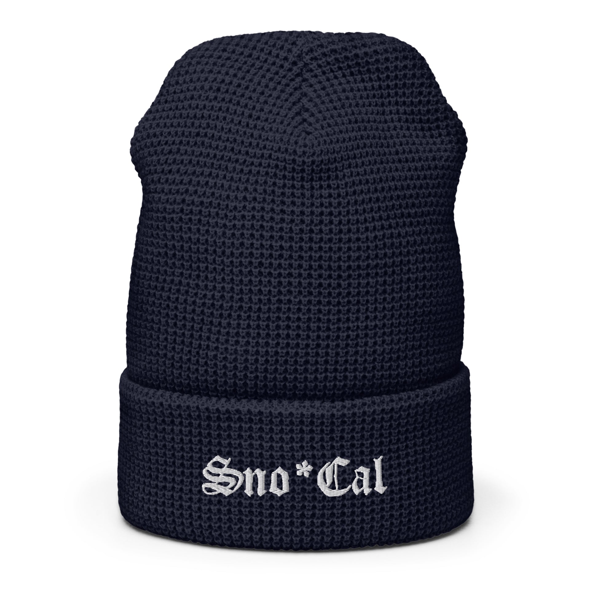 Sno Cal waffle beanie navy