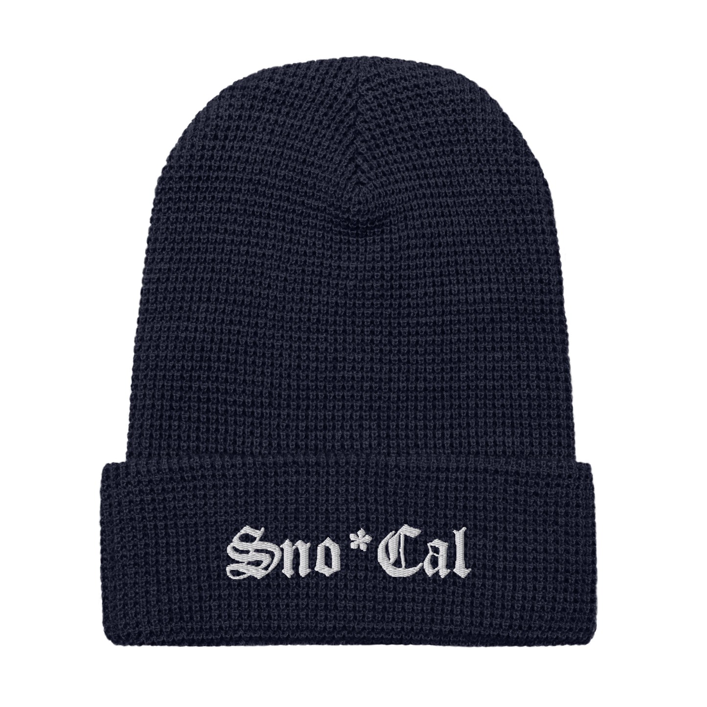 Sno Cal waffle beanie blue