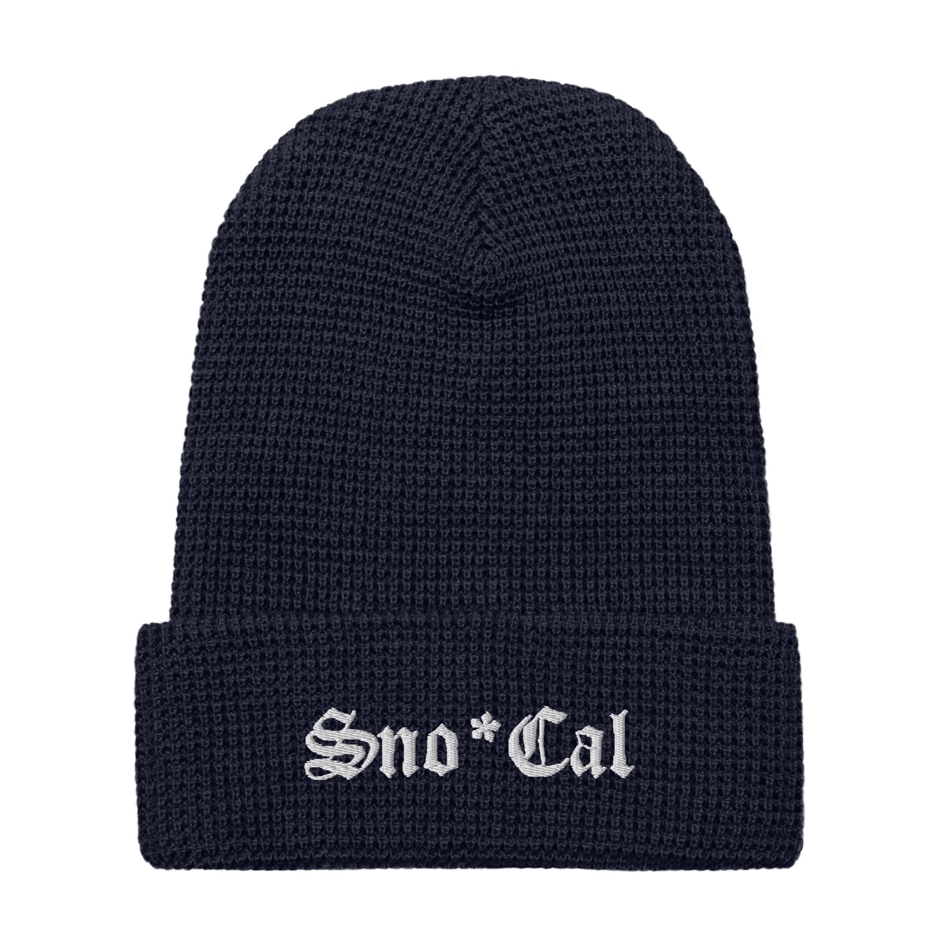 Sno Cal waffle beanie blue