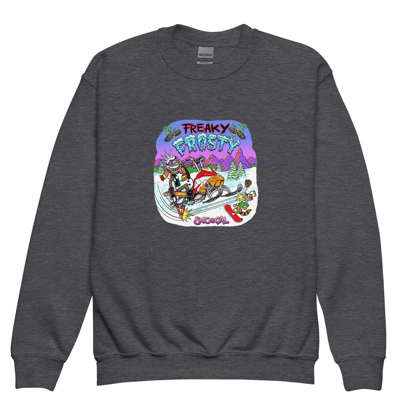 Kids Size Freaky Frosty Youth crewneck sweatshirt