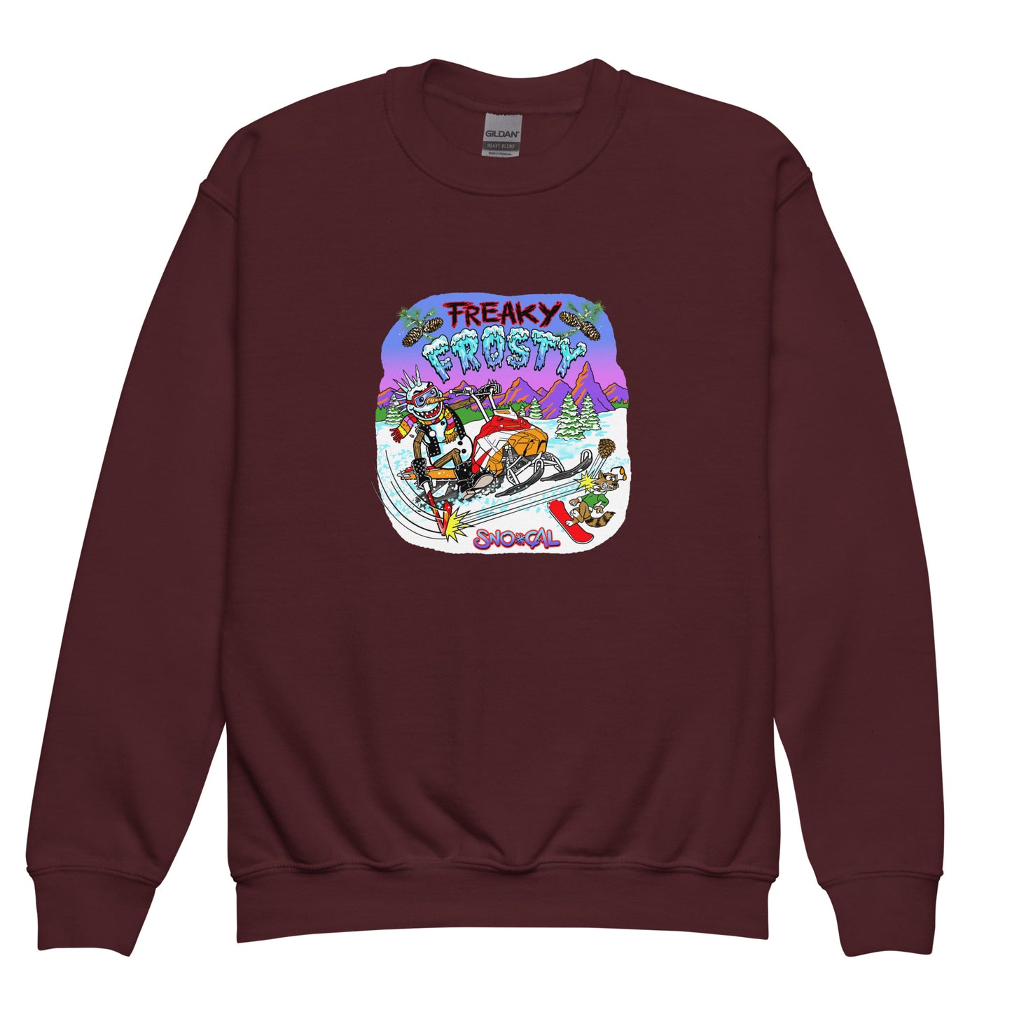 Kids Size Freaky Frosty Youth crewneck sweatshirt