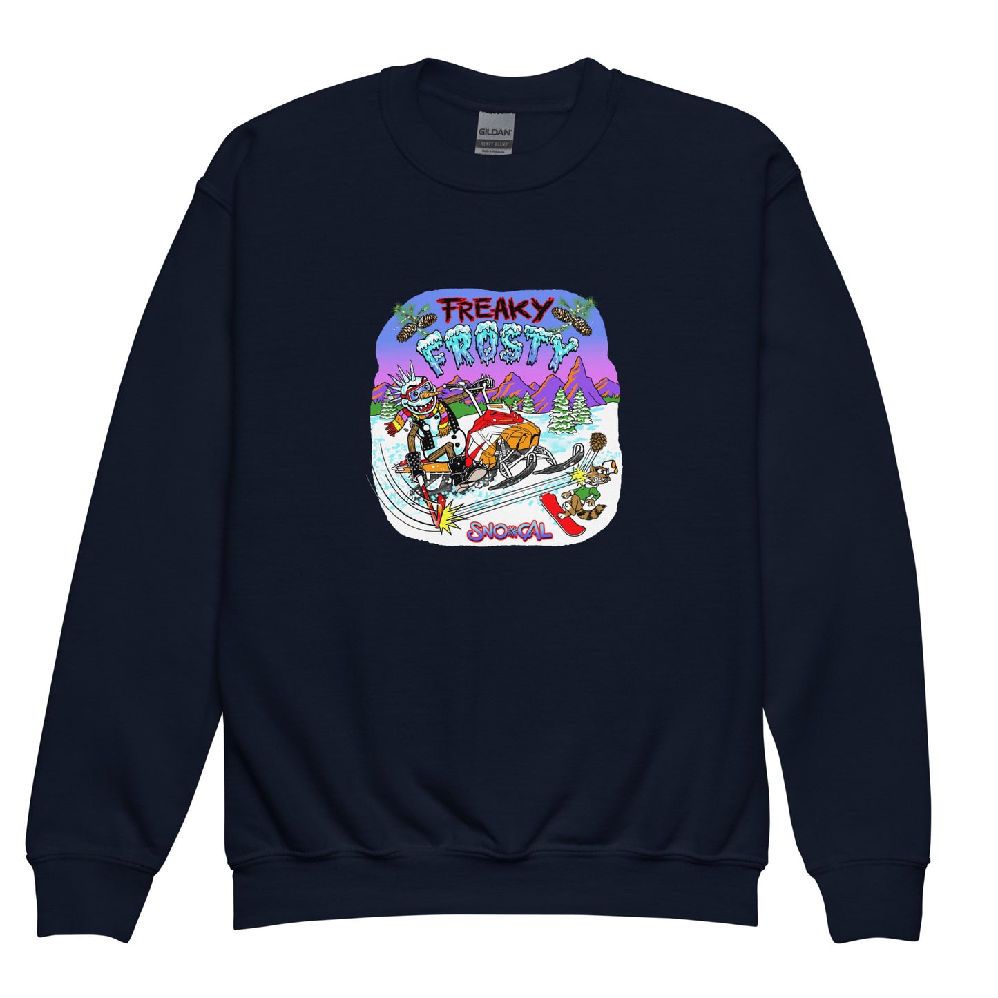 Kids Size Freaky Frosty Youth crewneck sweatshirt