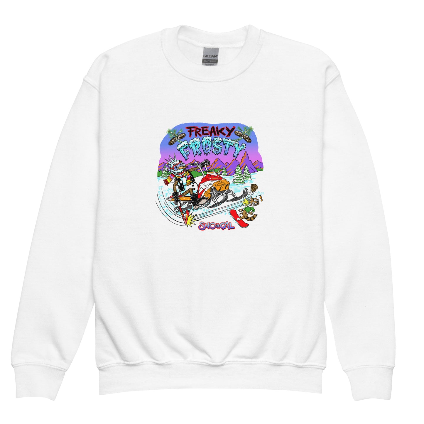 Kids Size Freaky Frosty Youth crewneck sweatshirt