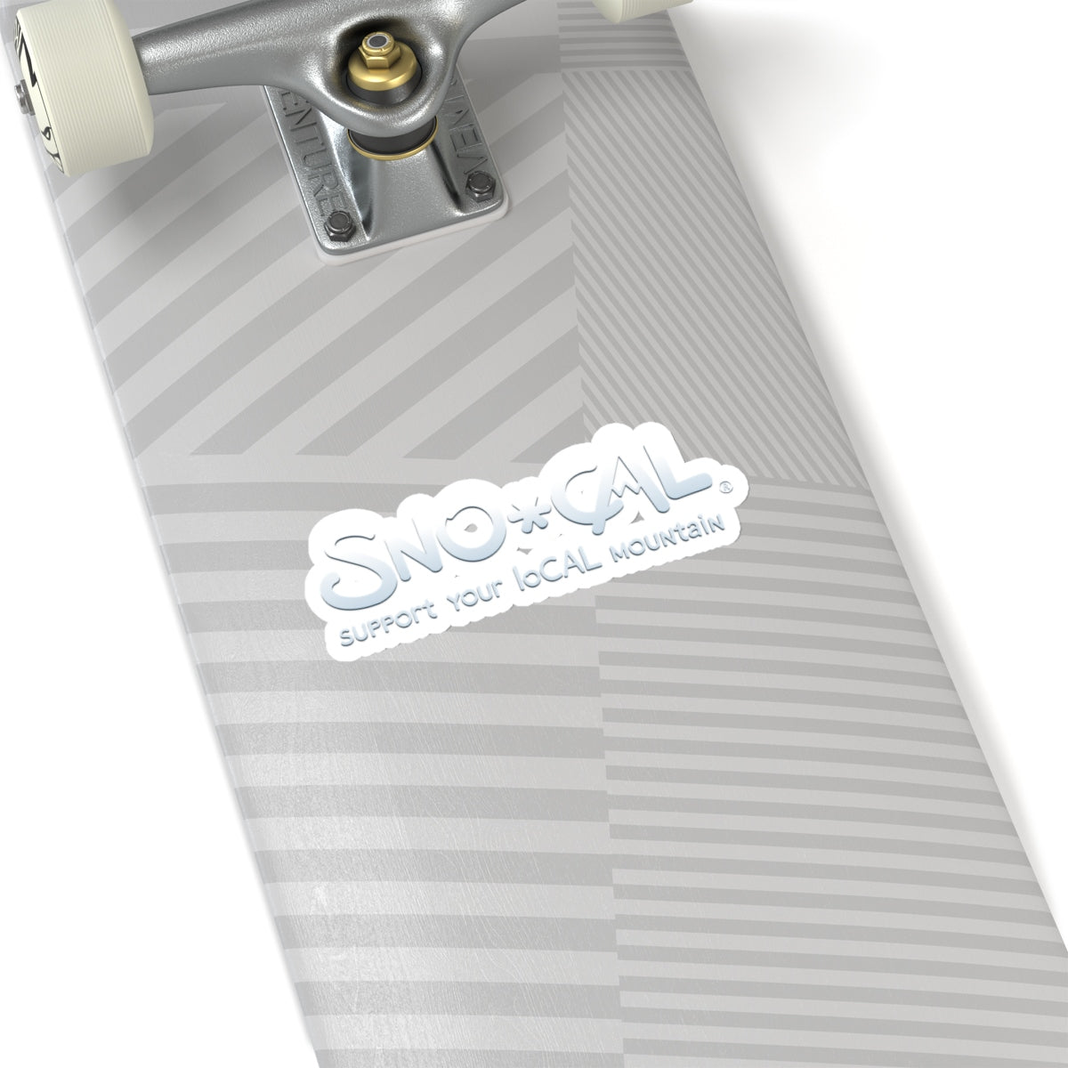 Sno Cal® Gray & White Support your loCAL mountain sticker - Sno Cal