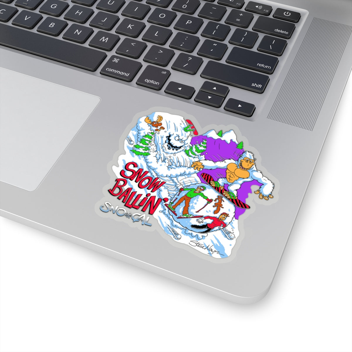 Snorilla SnowBallin' snowboard sticker - Sno Cal