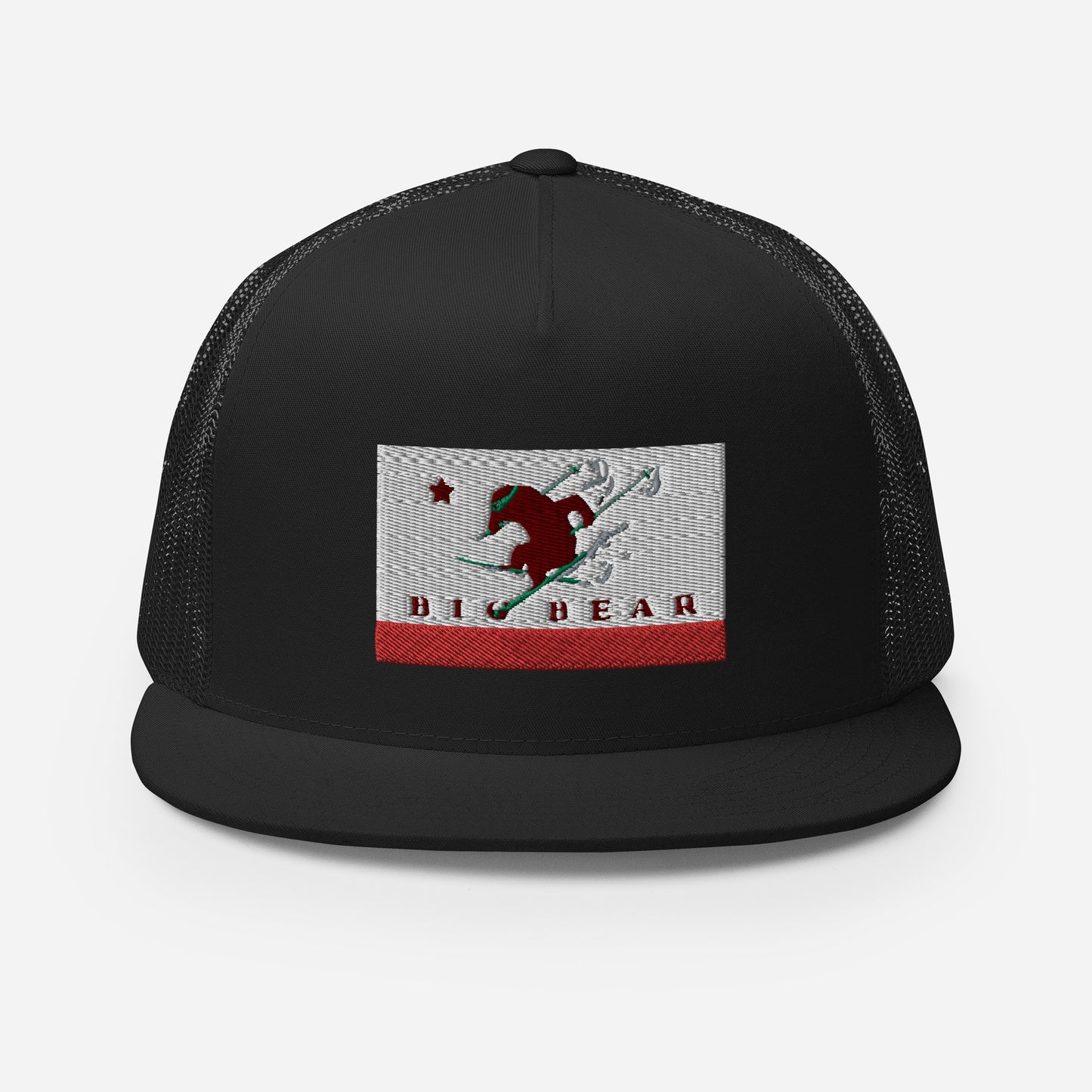 Big Bear Skiing CA Flag Trucker Cap