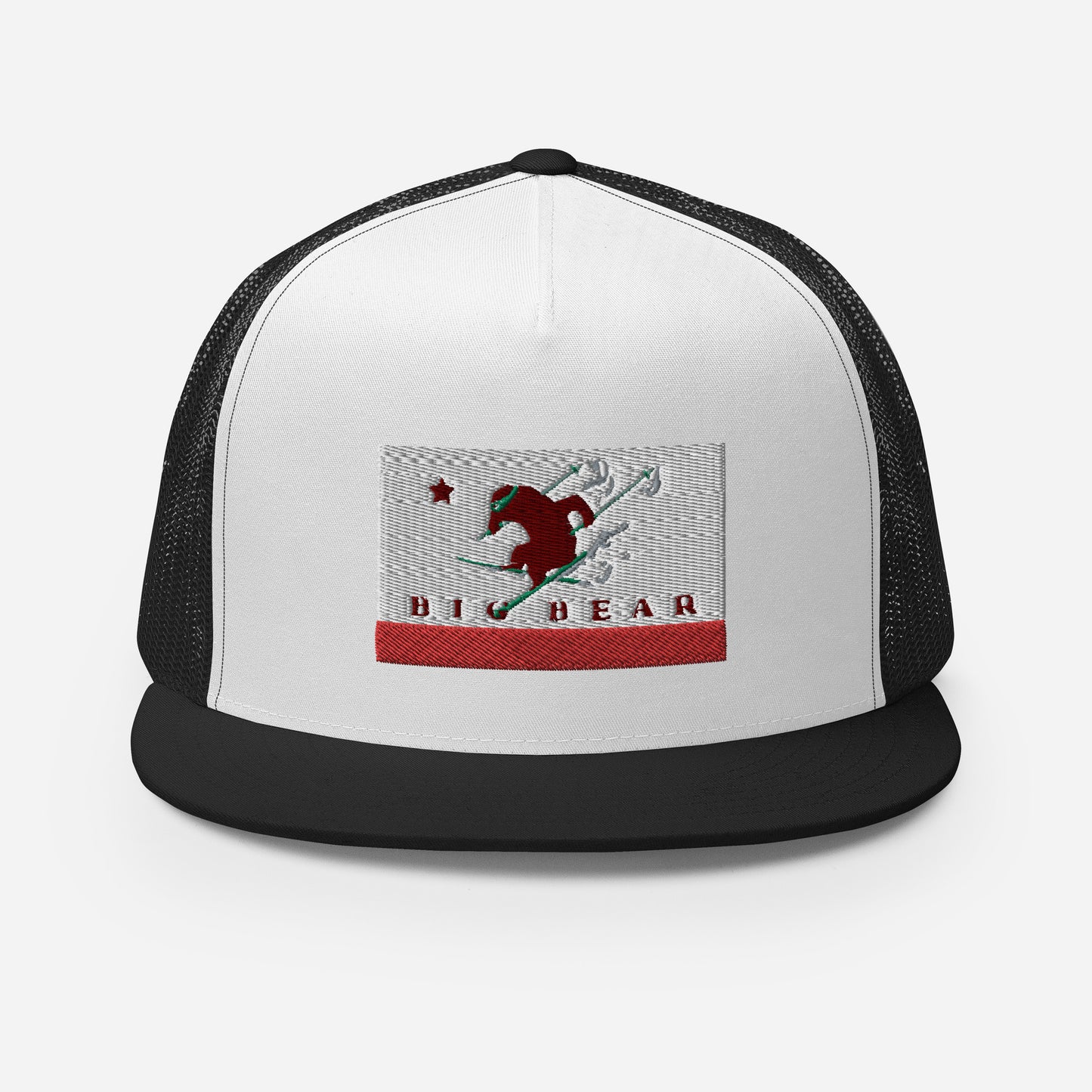 Big Bear Skiing CA Flag Trucker Cap