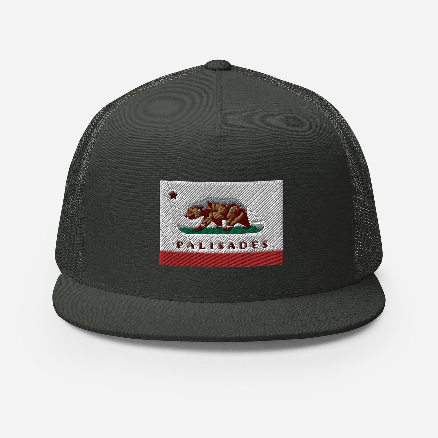 Palisades CA Flag Trucker Cap