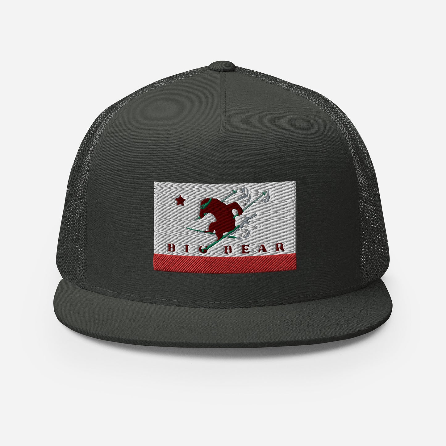 Big Bear Skiing CA Flag Trucker Cap