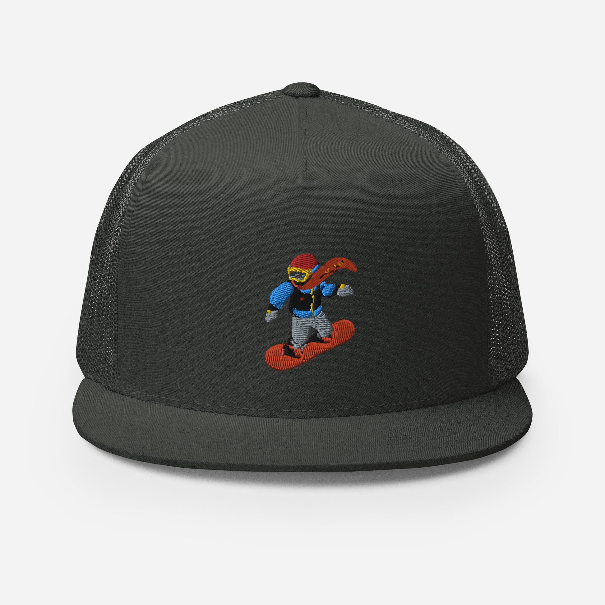 gray snowboard emoji hat