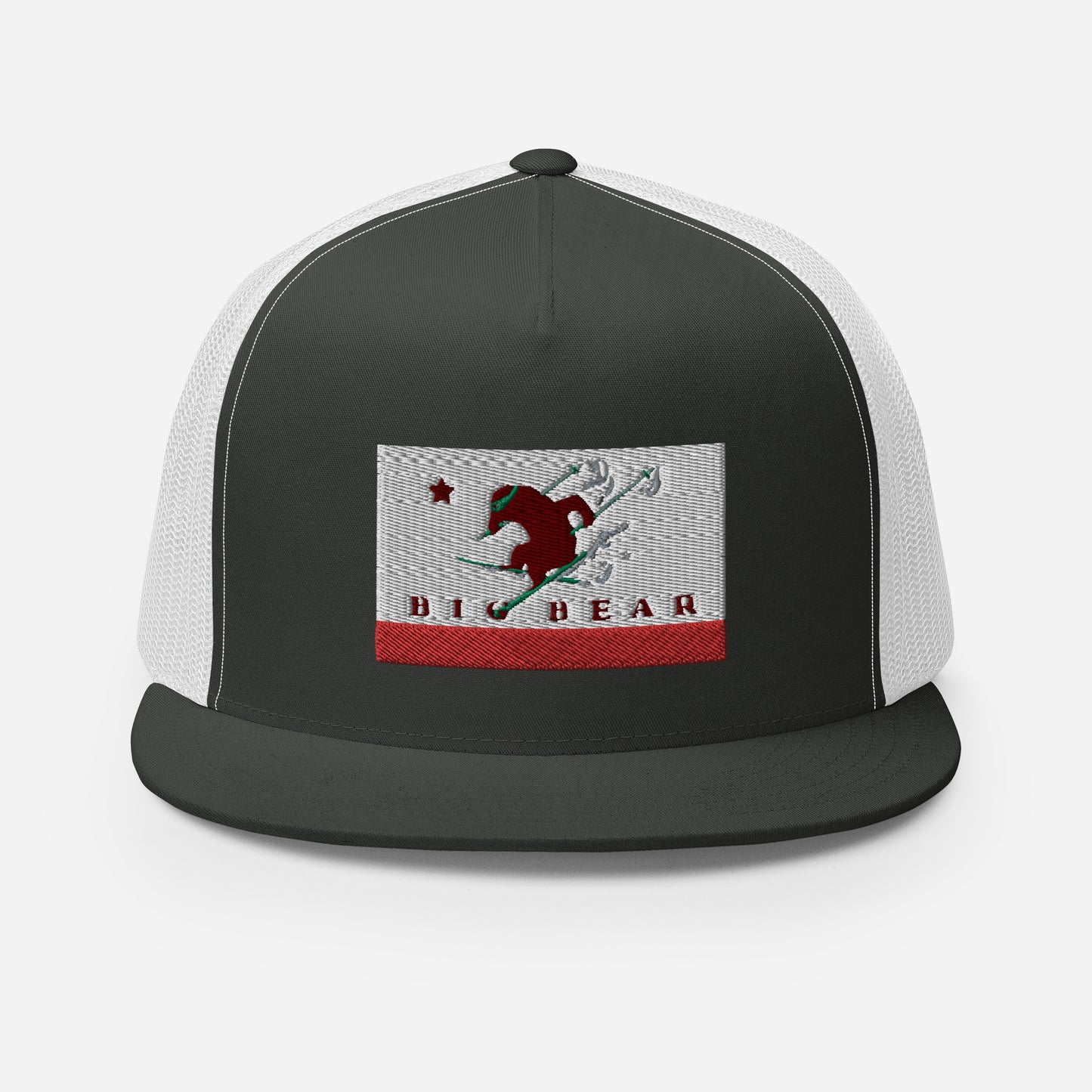 Big Bear Skiing CA Flag Trucker Cap