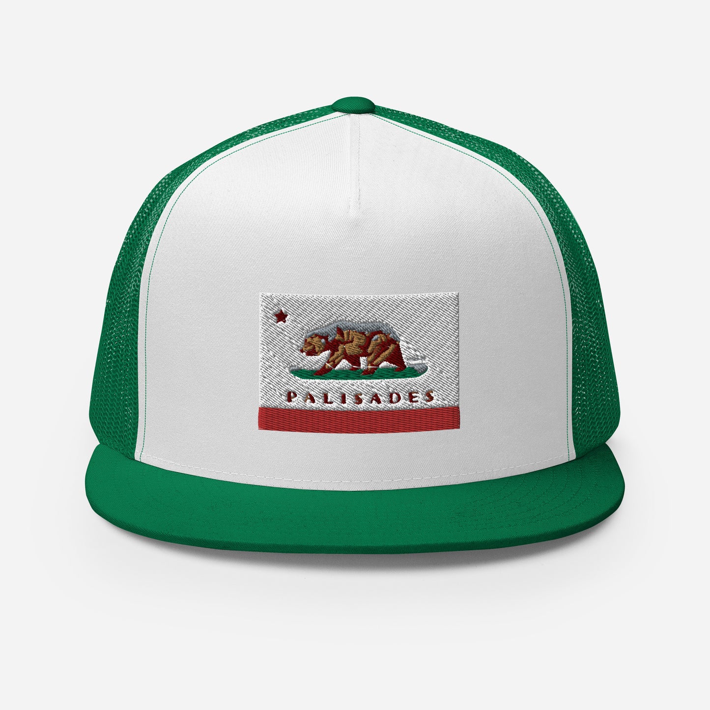 Palisades CA Flag Trucker Cap